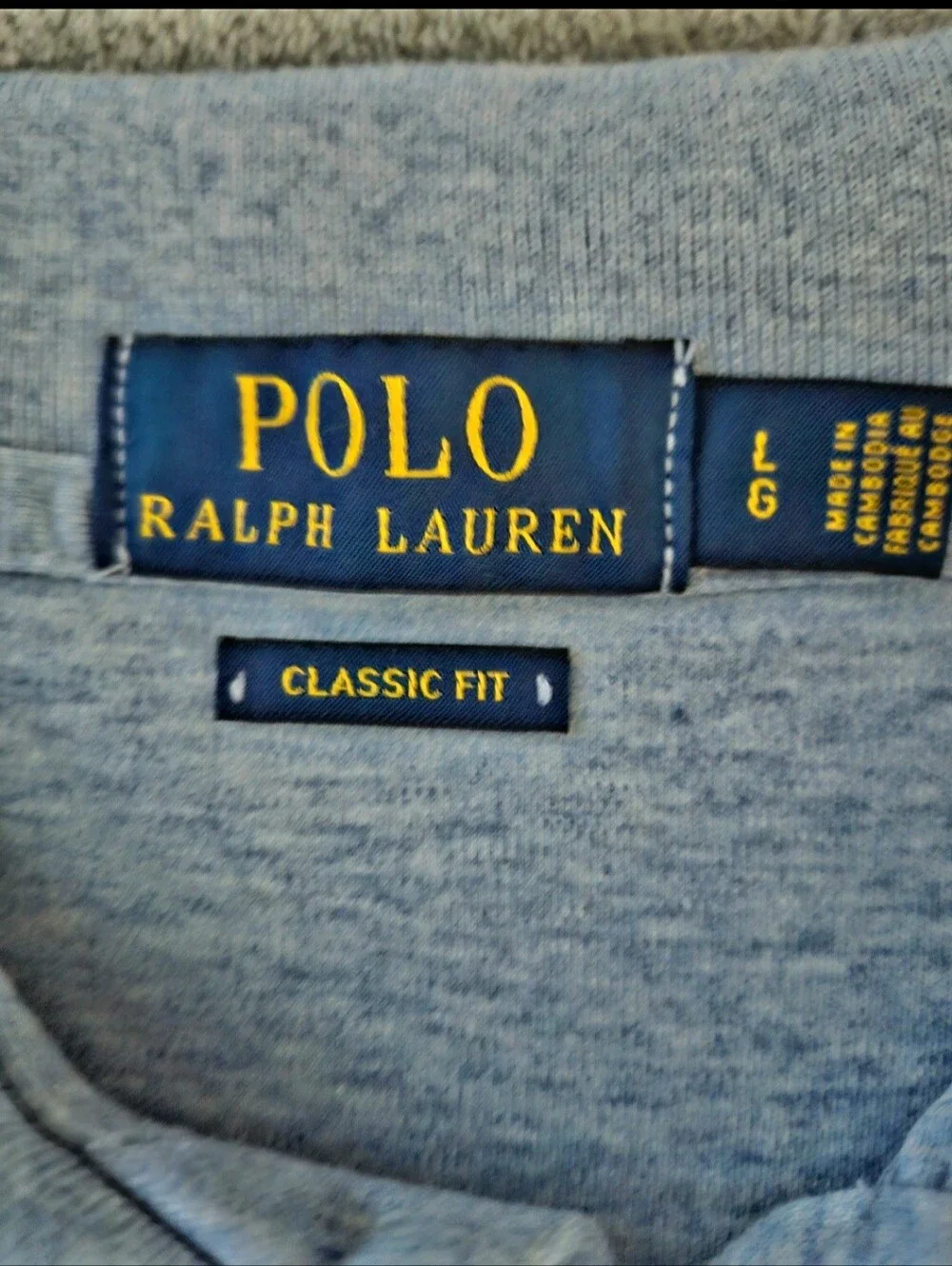Polo Ralph Lauren Classic Fit 100% Cotton Short Sleeve Shirt Size:L Color: Blue